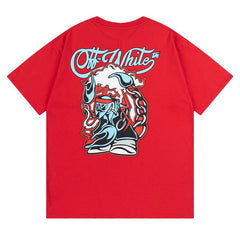 Logo Pattern Print T-Shirts