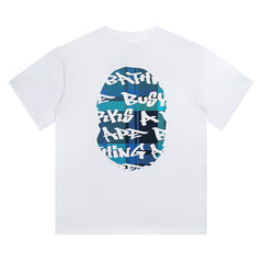 Stroke Camo By Bathing Big Ape Head T-Shirt