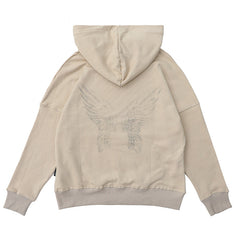 Portrait-Print Cotton Hoodie