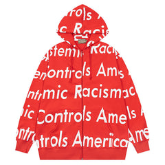 Systemic Racism Controls America Zip Up Hoodie