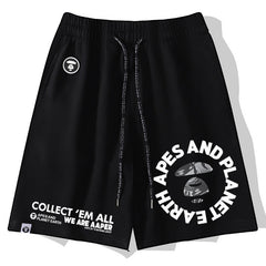Ape Head Pattern Printed Short