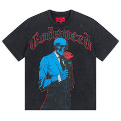 Skeletons Pattern Printed T-Shirts #1028
