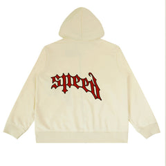 Simple Letters Zip Hoodies