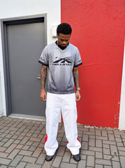 'Grey Stripes' Mesh Jersey