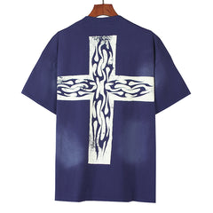'Carry Your Cross' Navy Blue Tee