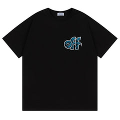Logo Pattern Printed T-Shirt