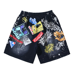 All-Over Print Graphic Shorts