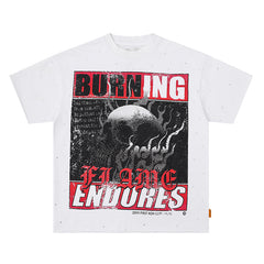 Flame Endures Skull Rhinestone Tee