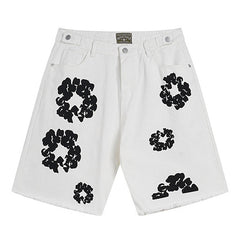 Cotton Wreath Jean Short White