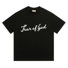 Cursive Logo Print Cotton Tee
