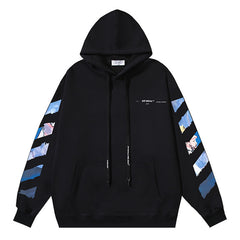 Diag Print Multicolor Hoodie