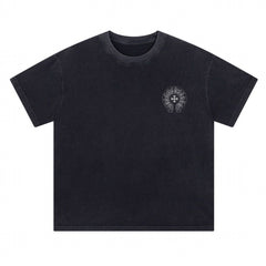 CH Patterned Washed Distressed T-shirt