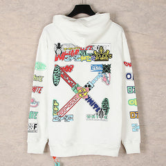 cartoon pattern arrow Hoodies