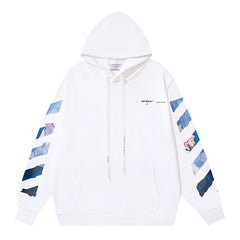 Diag Print Multicolor Hoodie