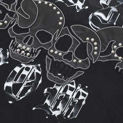 Skulls Applique Heavy Washed Tee