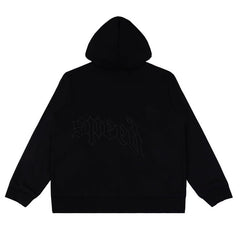 Simple Letters Zip Hoodies