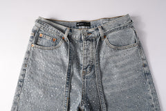 Diamond Denim Shorts #5096
